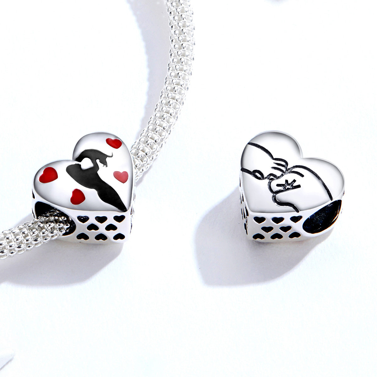 Sterling Silver Cat Lover Hypoallergenic Bead Charm