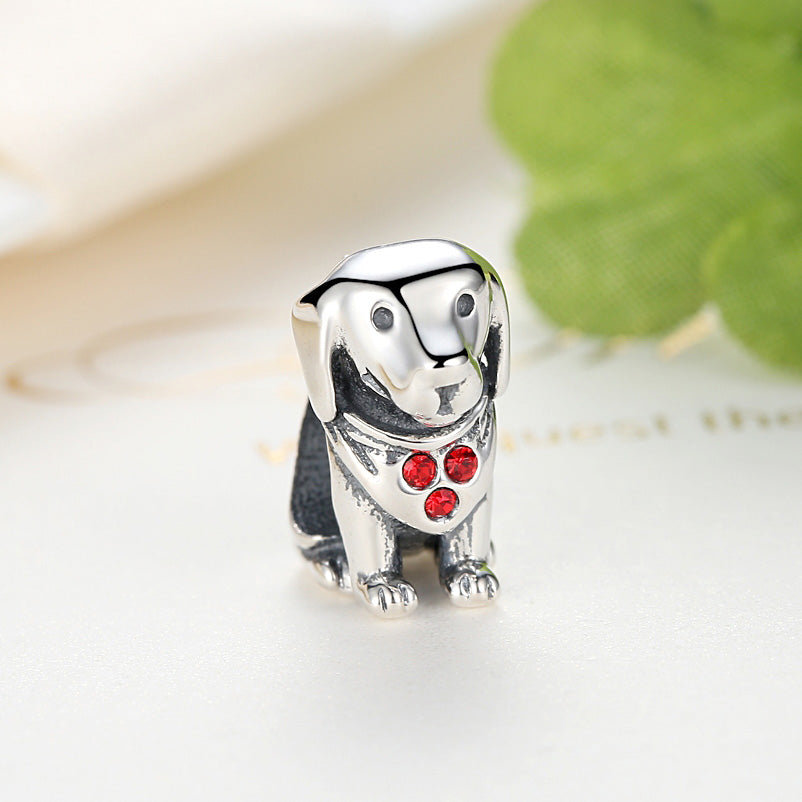 Sterling Silver Dog Hypoallergenic Bead Charm