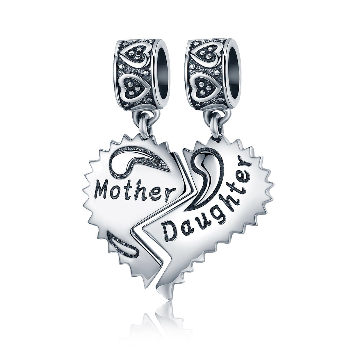 Sterling Silver Mother & Daughter Hypoallergenic Dangle Charm