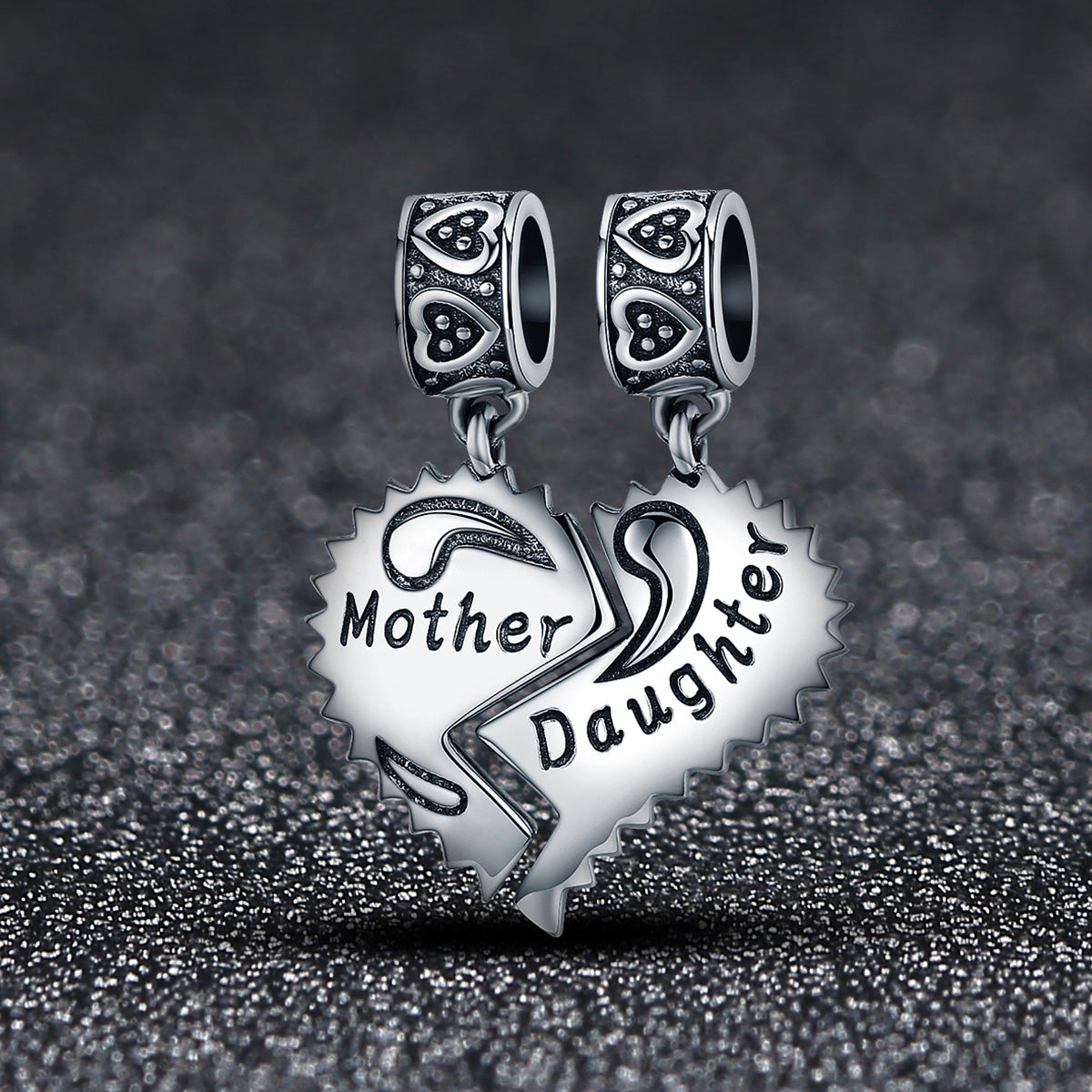 Sterling Silver Mother & Daughter Hypoallergenic Dangle Charm