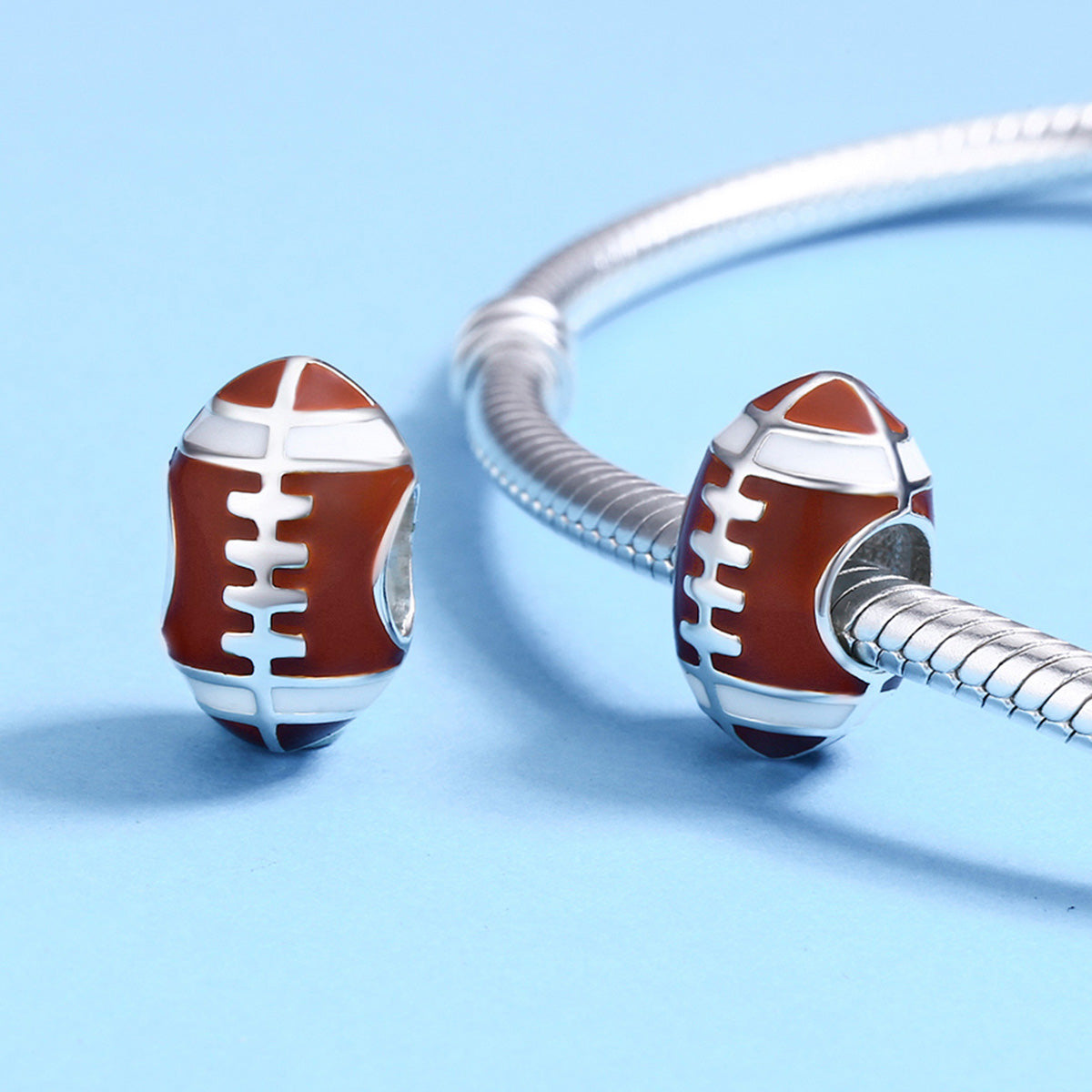 Sterling Silver Footy Hypoallergenic Bead Charm