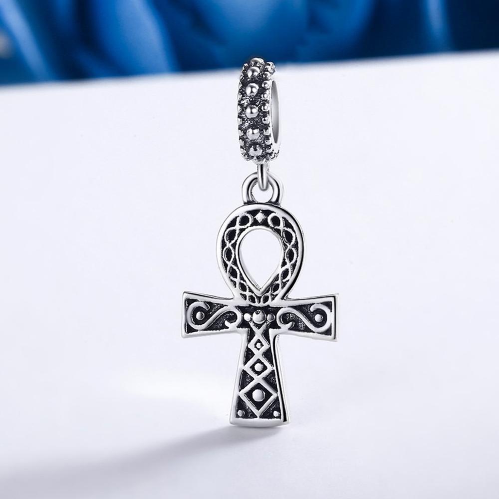 Sterling Silver Ankh (Key Of Life) Hypoallergenic Dangle Charm