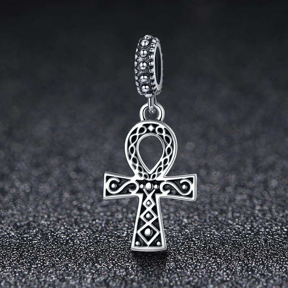 Sterling Silver Ankh (Key Of Life) Hypoallergenic Dangle Charm