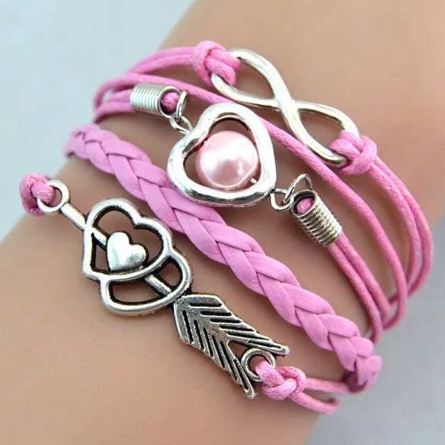 Girls Infinity Love Bracelet - Various
