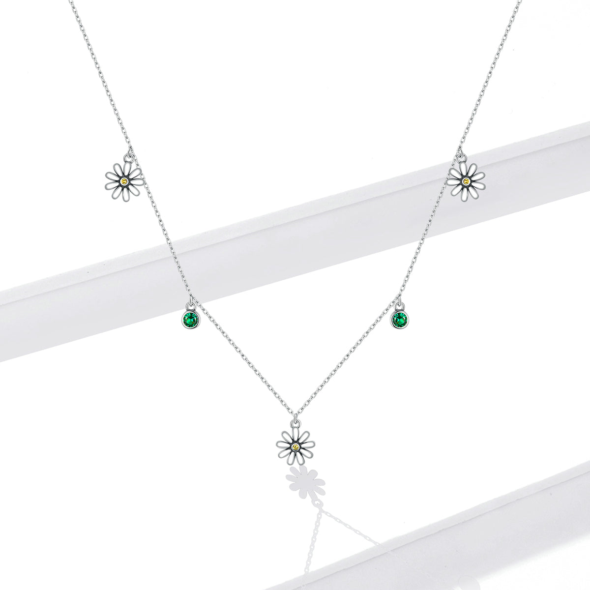 Sterling Silver Flowers Hypoallergenic Necklace