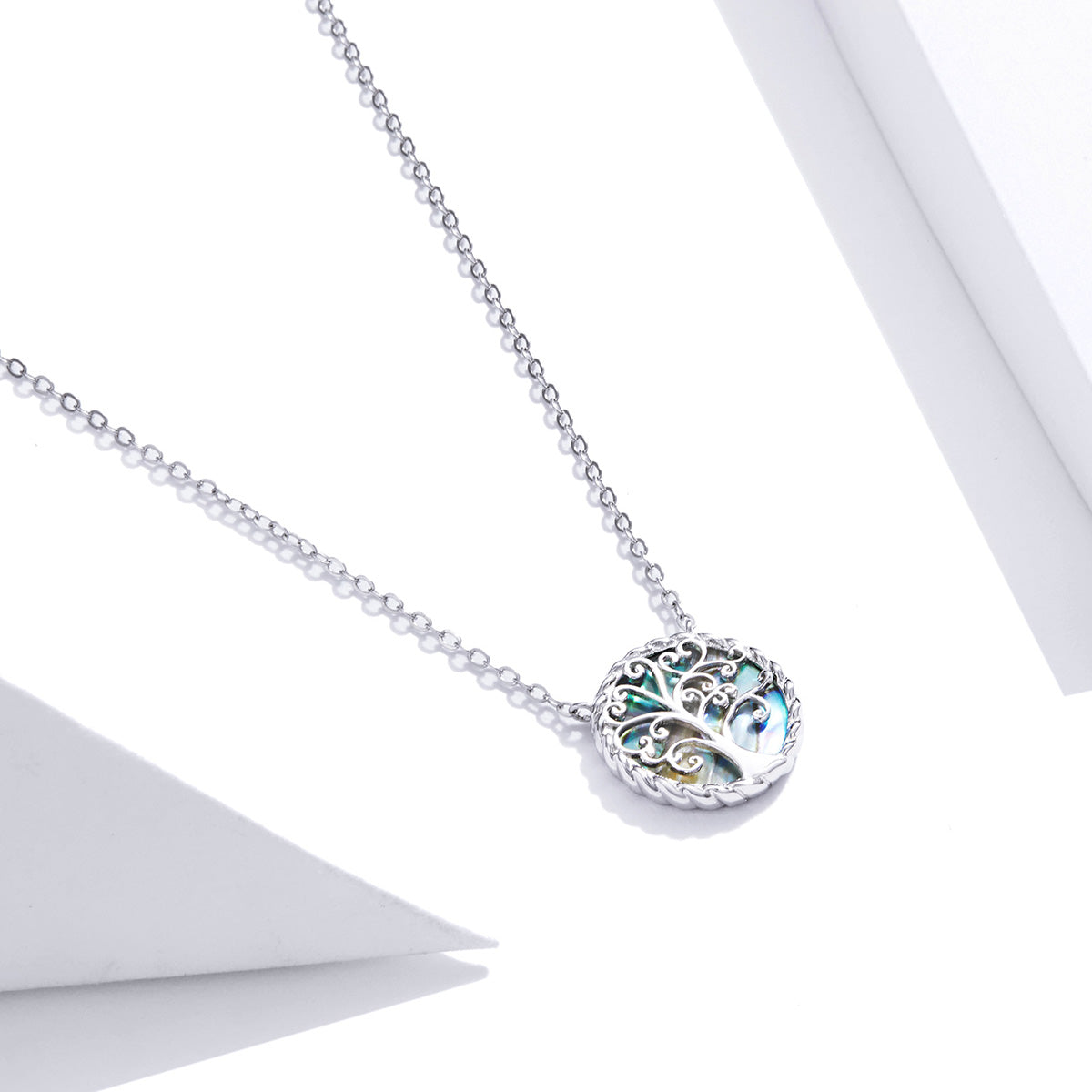 Sterling Silver Colourful Tree Of Life Hypoallergenic Necklace