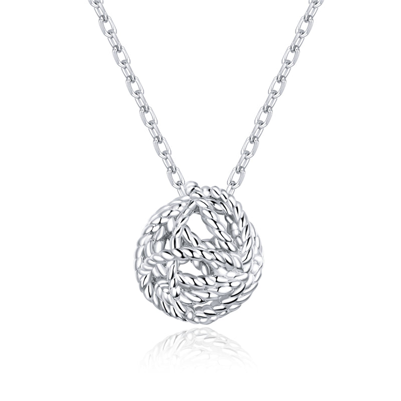 Sterling Silver Ball Of Yarn Hypoallergenic Necklace