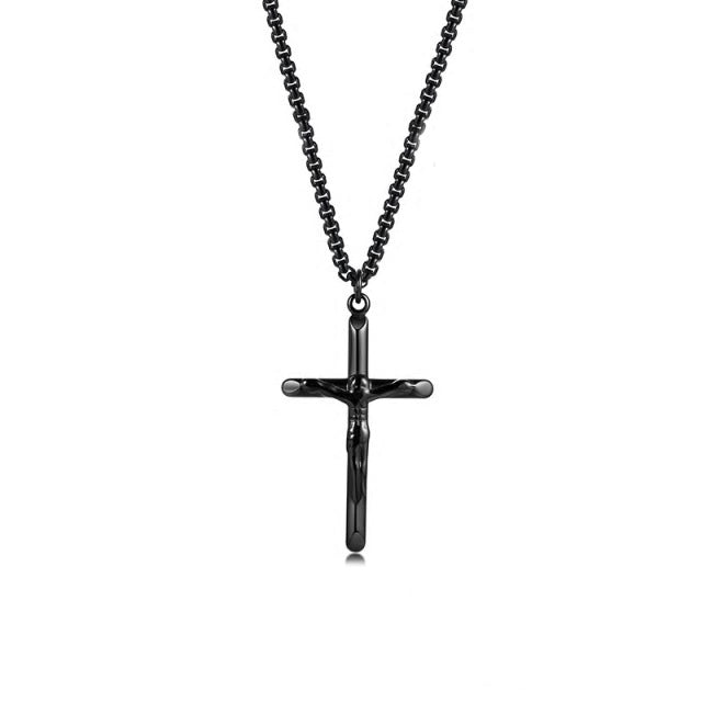 Stainless Steel Jesus Crucifix Necklace