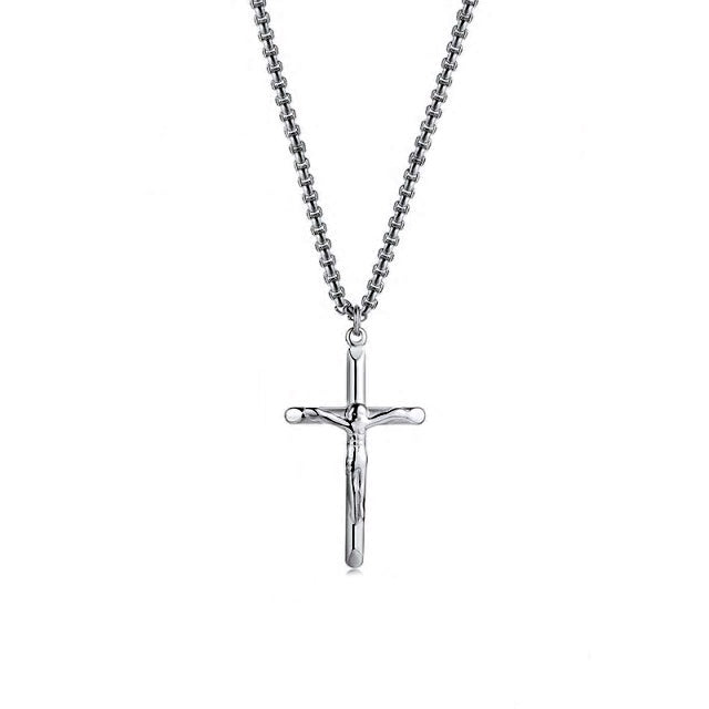 Stainless Steel Jesus Crucifix Necklace