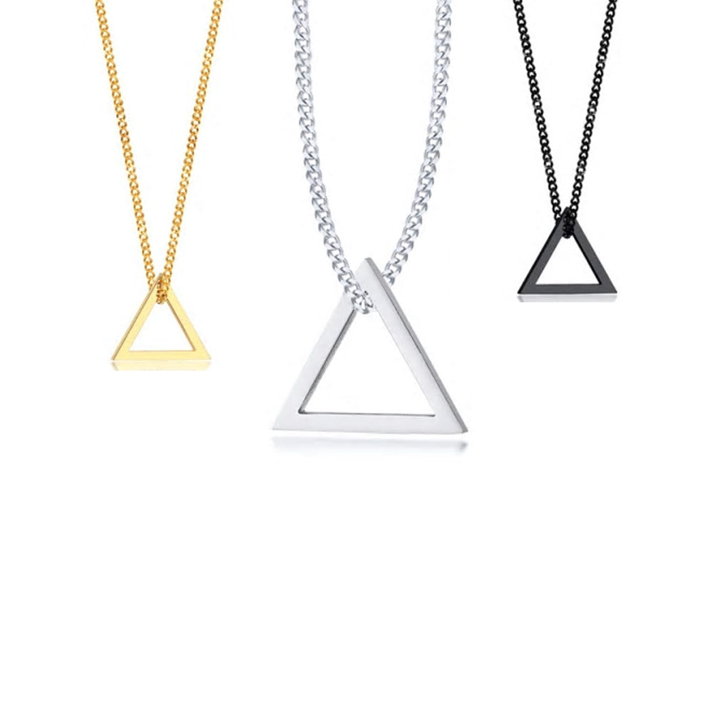 Stainless Steel 2x2cm Triangle Necklace
