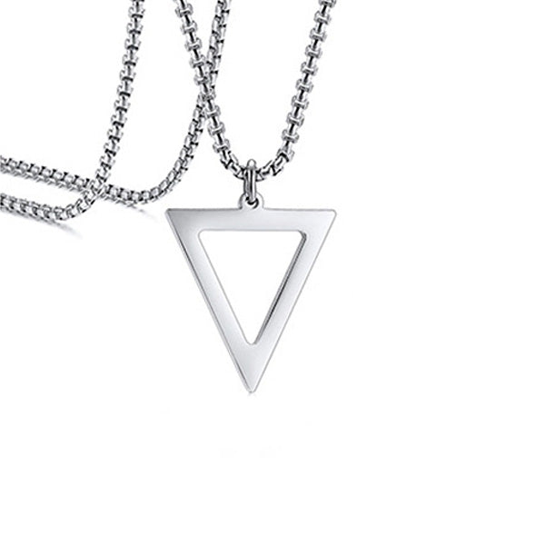 Stainless Steel 3x3cm Triangle Necklace