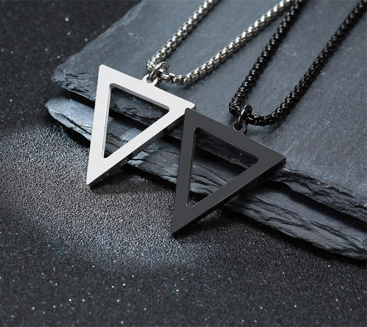 Stainless Steel 3x3cm Triangle Necklace