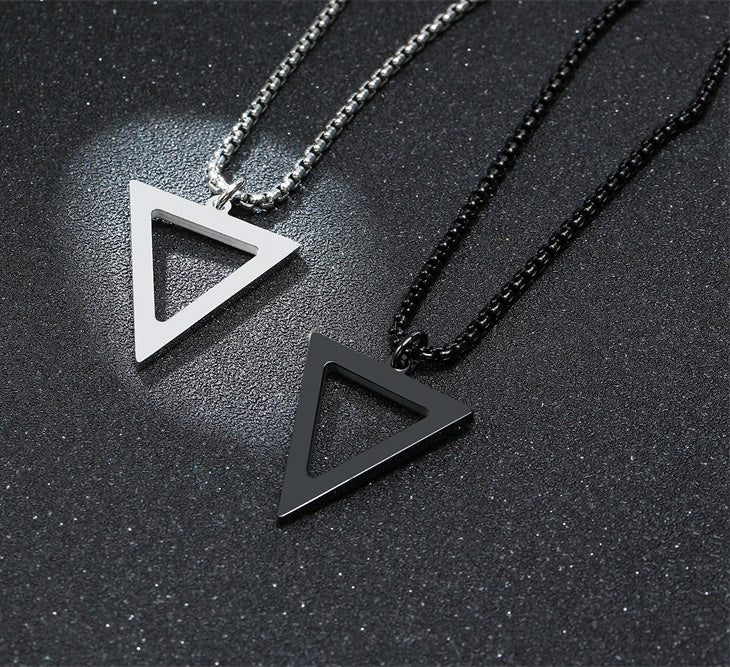 Stainless Steel 3x3cm Triangle Necklace