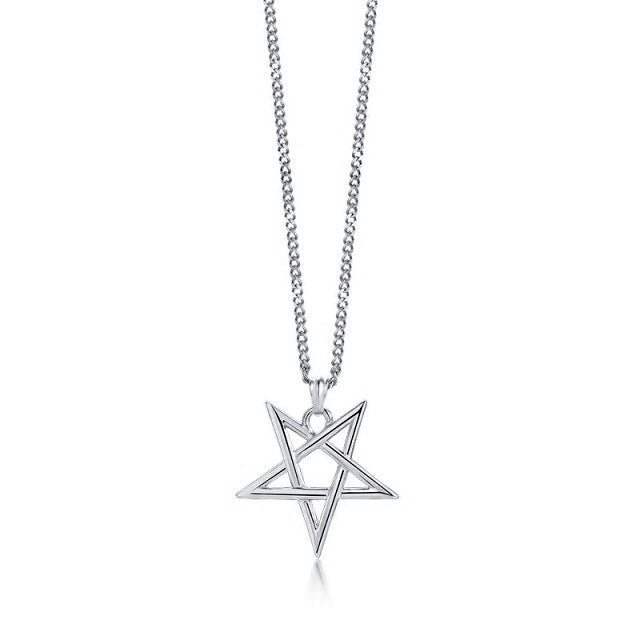 Stainless Steel Simple Pentagram Necklace