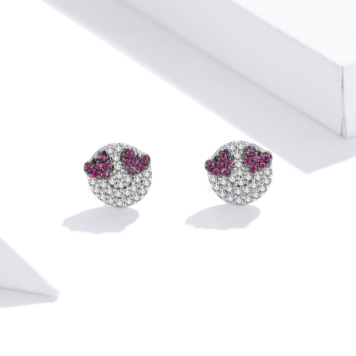 Sterling Silver In Love Stud Hypoallergenic Earrings