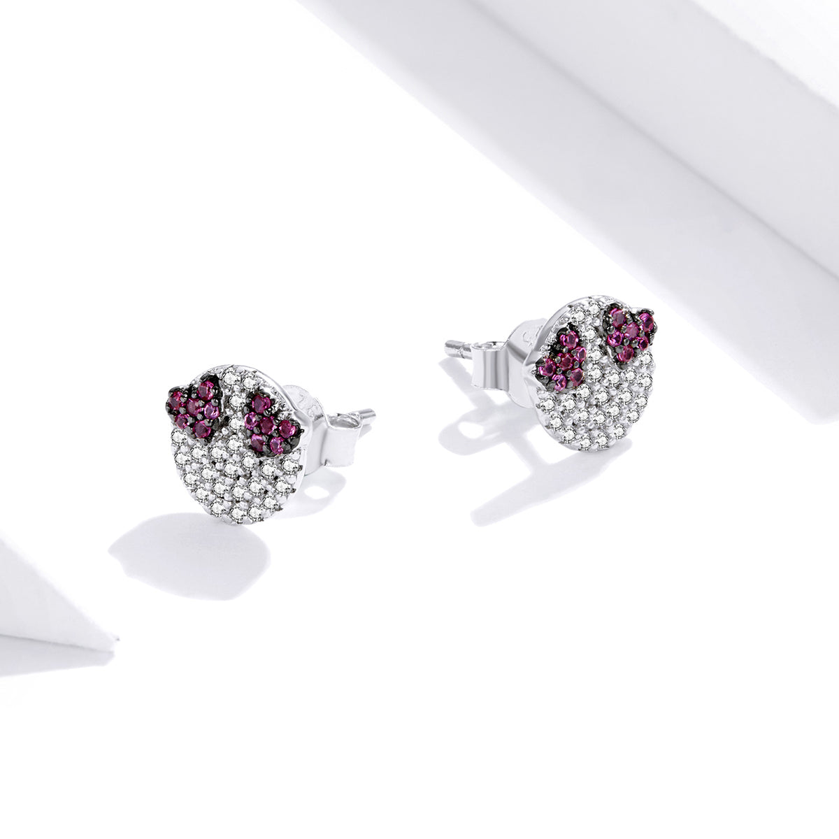 Sterling Silver In Love Stud Hypoallergenic Earrings