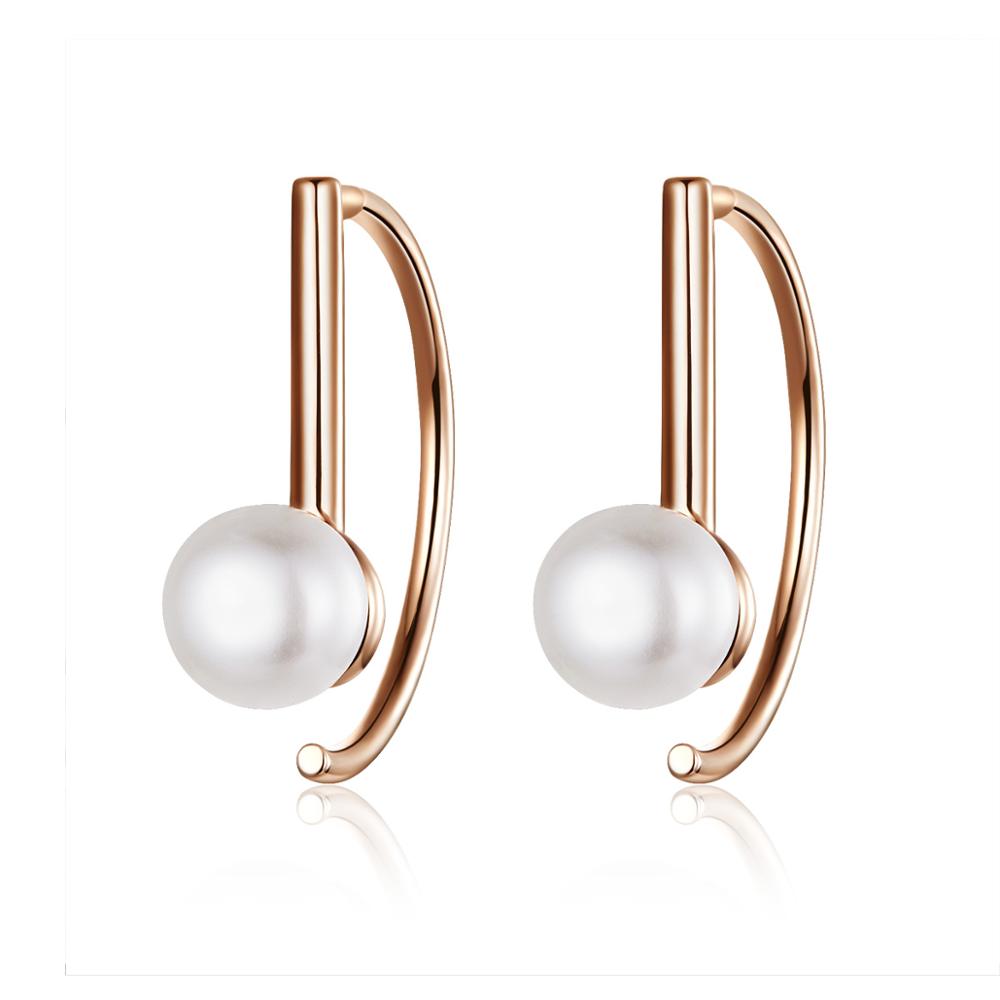 Sterling Silver Pillar & Pearl Hook Hypoallergenic Earrings