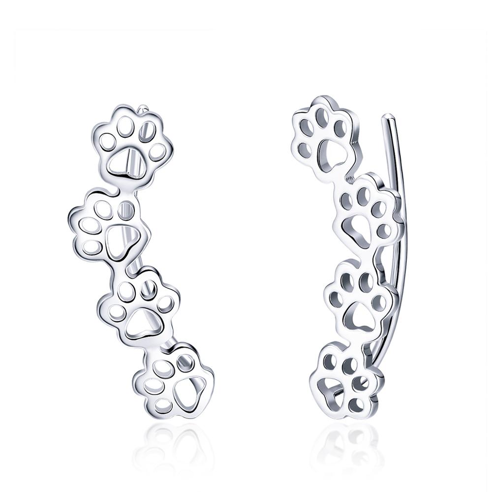 Sterling Silver Pet Paws Hook Hypoallergenic Earrings