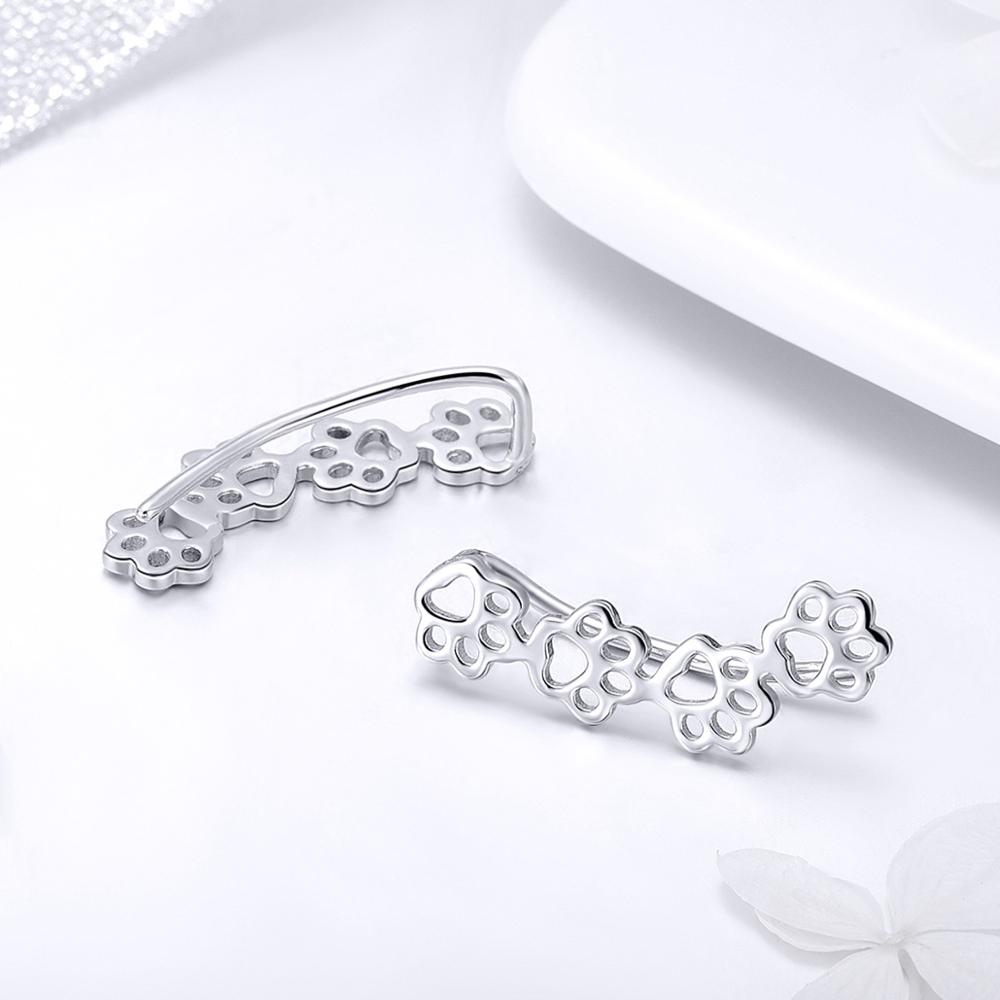 Sterling Silver Pet Paws Hook Hypoallergenic Earrings