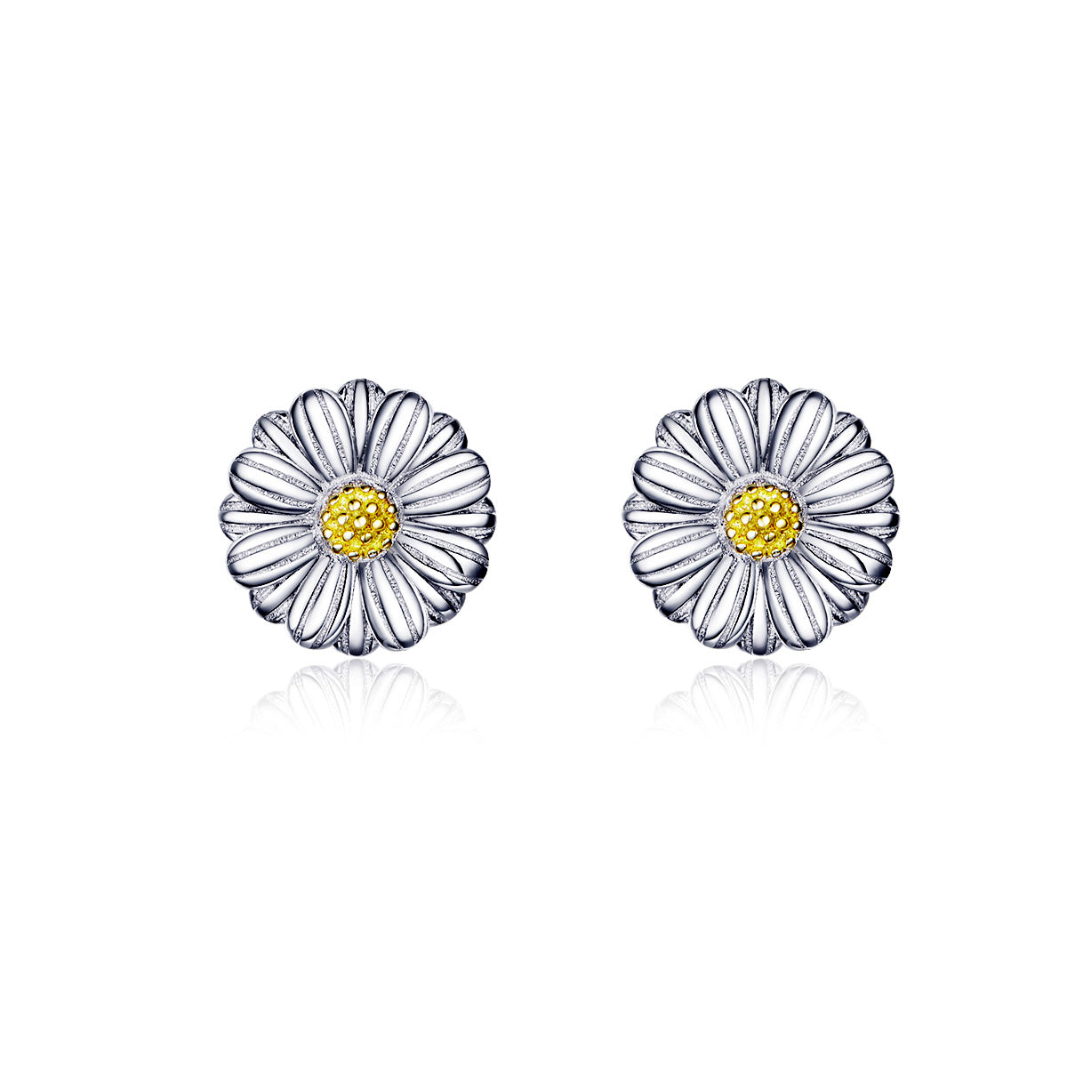 Sterling Silver Flower Stud Hypoallergenic Earrings