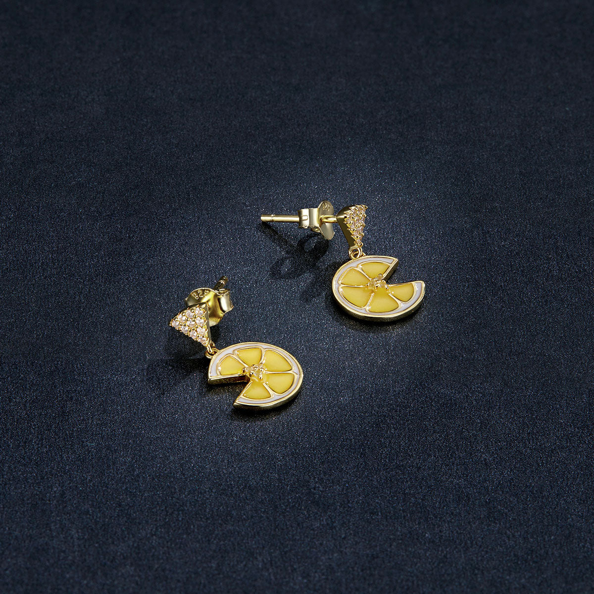 Sterling Silver Lemon Stud Hypoallergenic Earrings