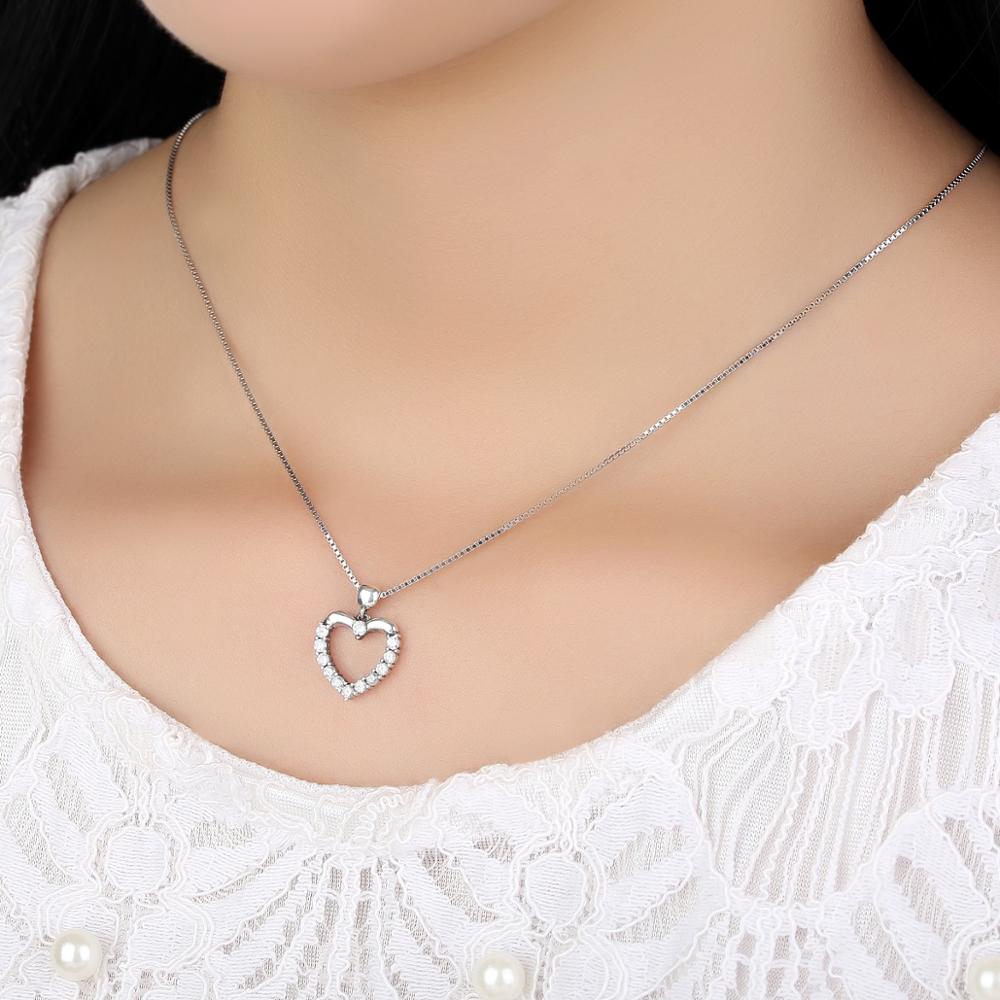 Sterling Silver Radiant Heart Hypoallergenic Necklace