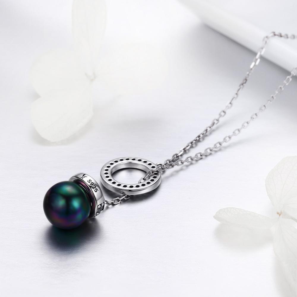 Sterling Silver Black Pearl Adjustable Hypoallergenic Necklace