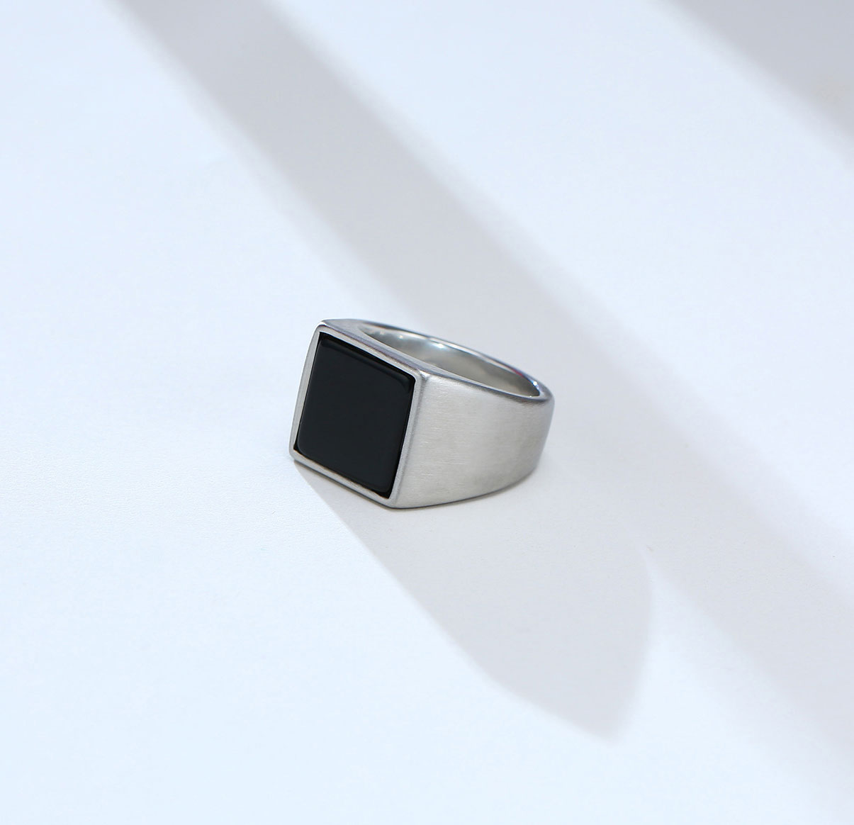 Stainless Steel Medieval Square Signet Ring