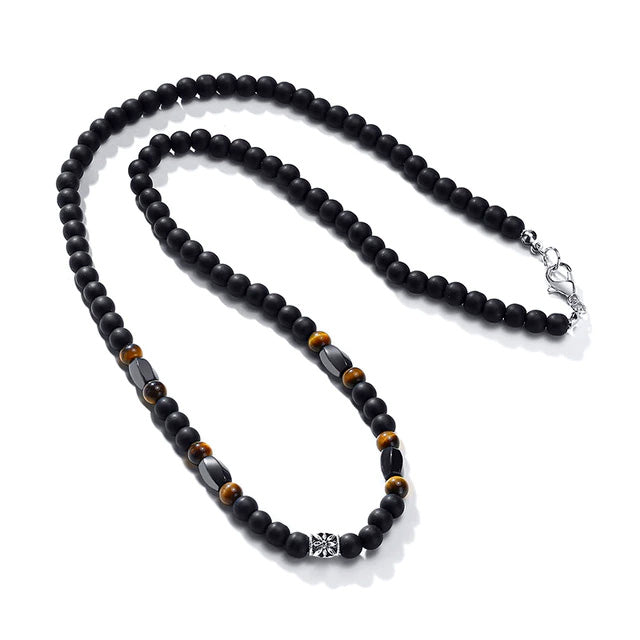 Long Beaded Tiger Eye Necklace