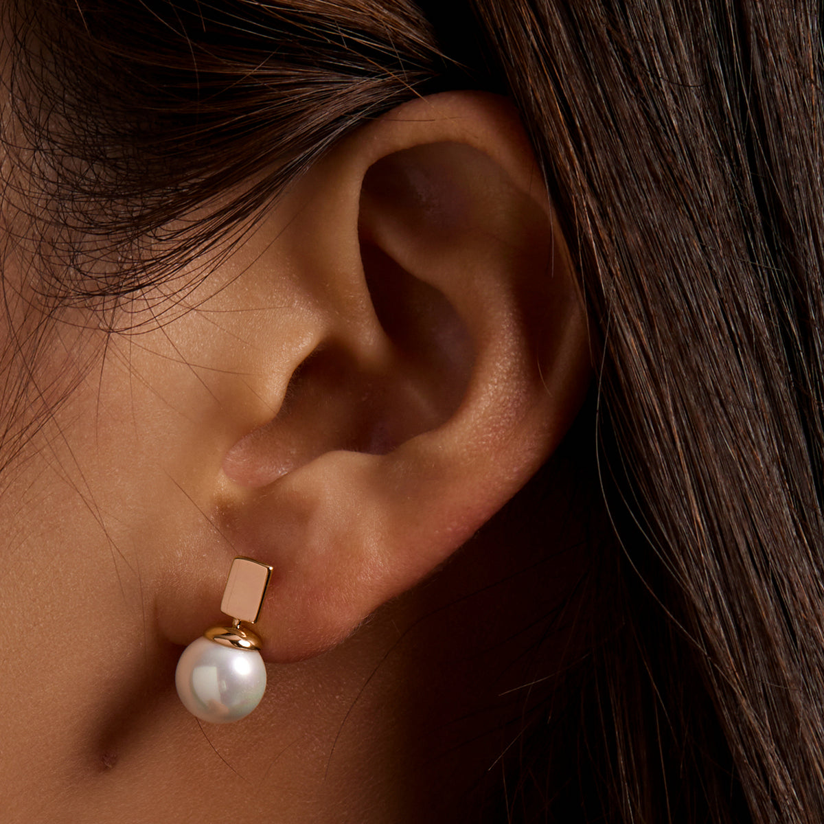 Sterling Silver Pearl Stud Hypoallergenic Earrings