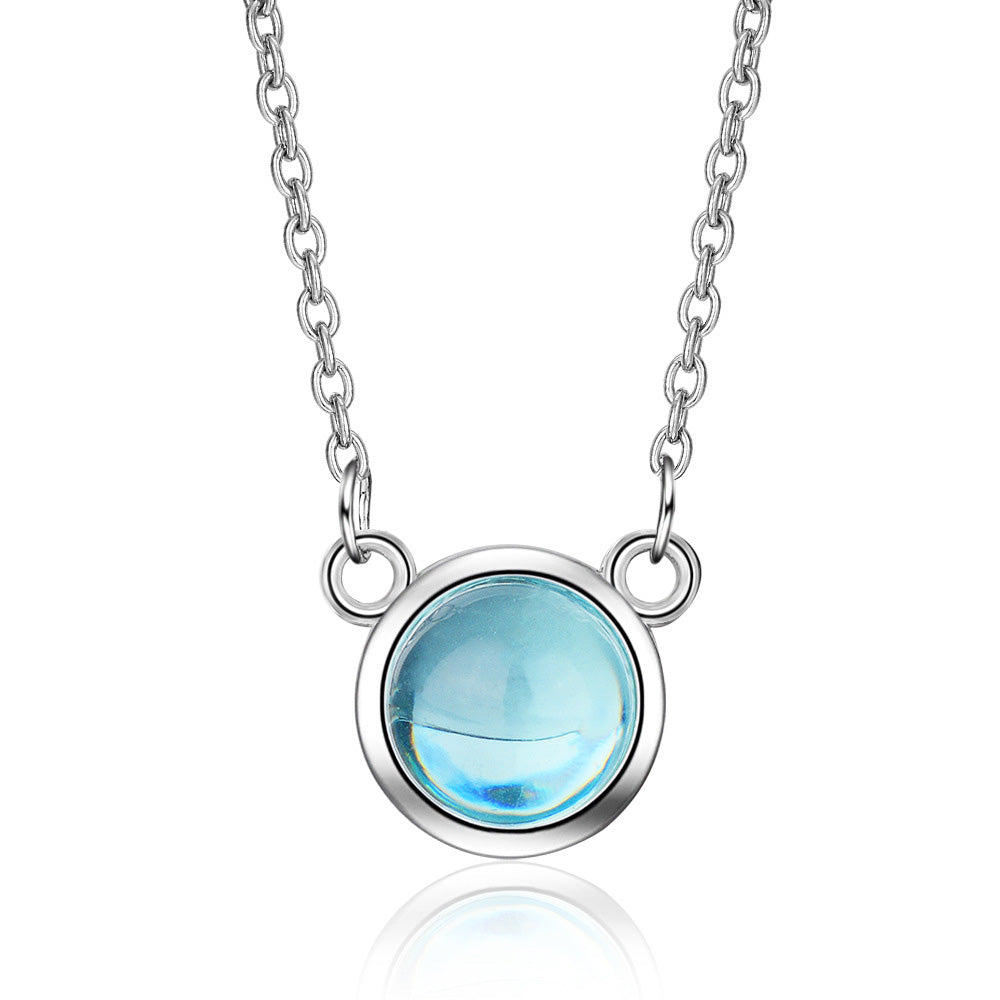 Sterling Silver Glass Sphere Hypoallergenic Necklace