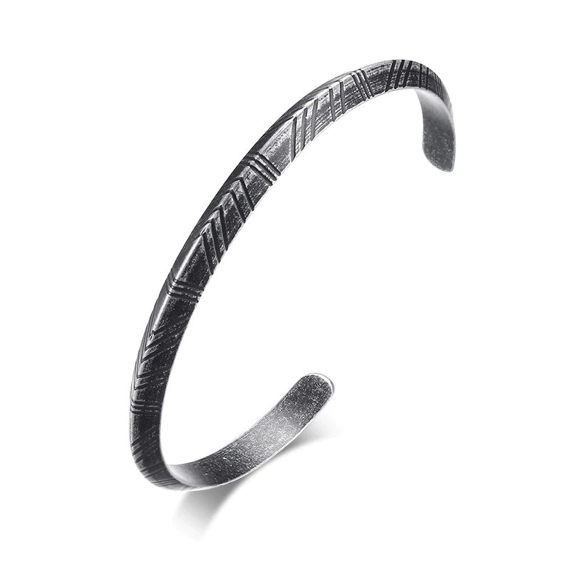 Stainless Steel Indigenous Cuff