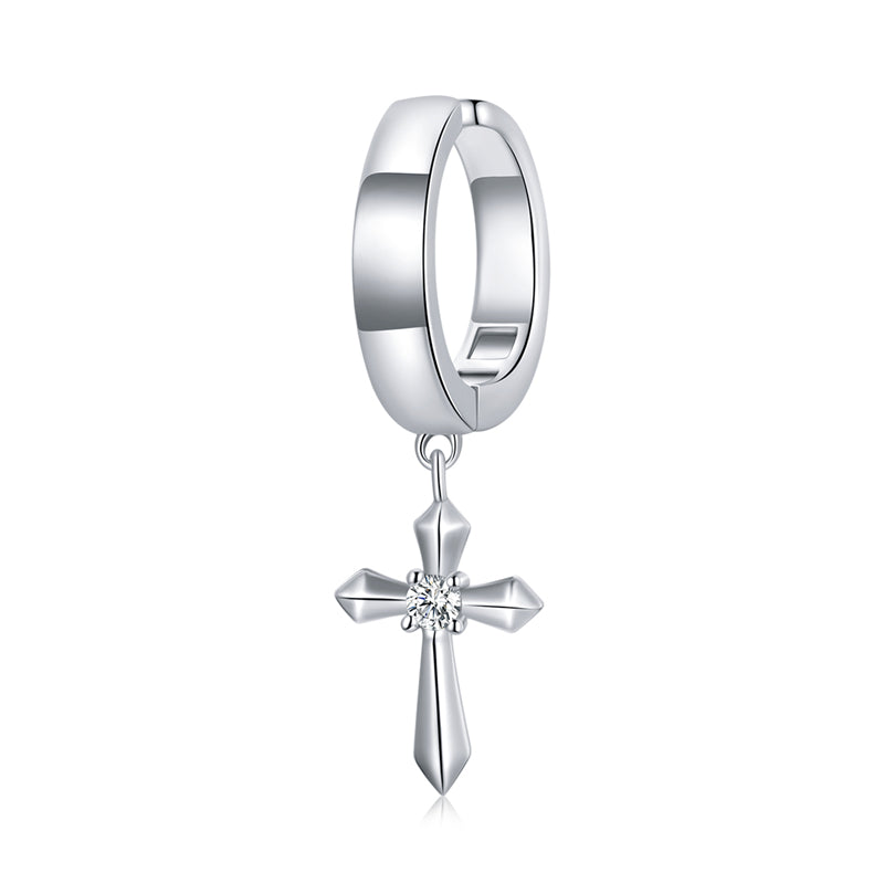 Sterling Silver Divine Cross Hypoallergenic Ear Cuff (Single)