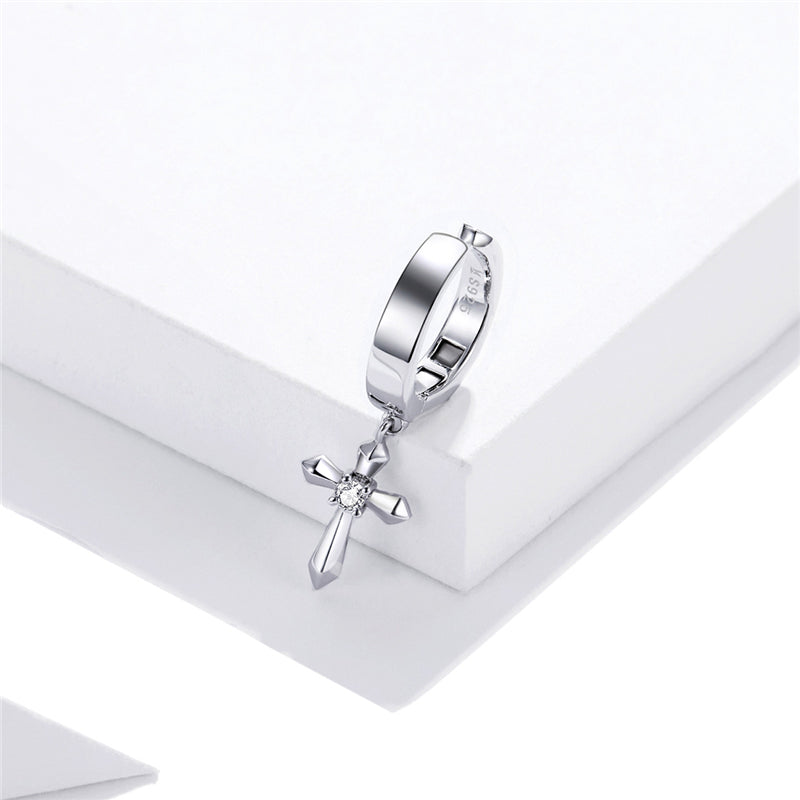 Sterling Silver Divine Cross Hypoallergenic Ear Cuff (Single)