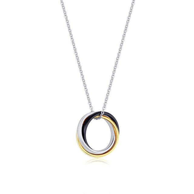 Stainless Steel Triple Circle Necklace