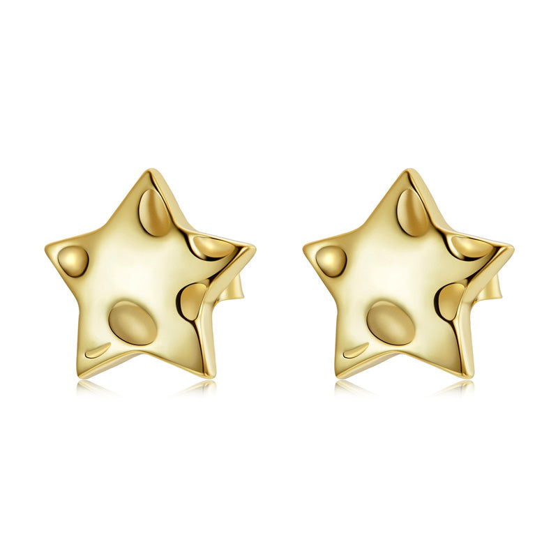 Sterling Silver Comet Star Stud Hypoallergenic Earrings