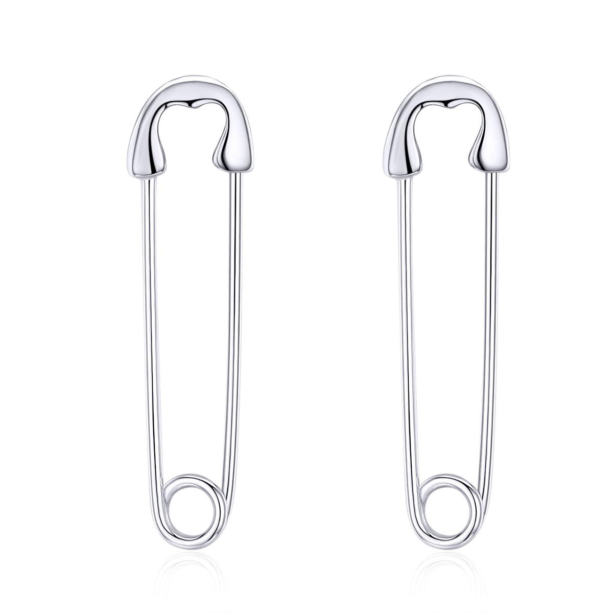 Sterling Silver Pin Hypoallergenic Hoop Earrings
