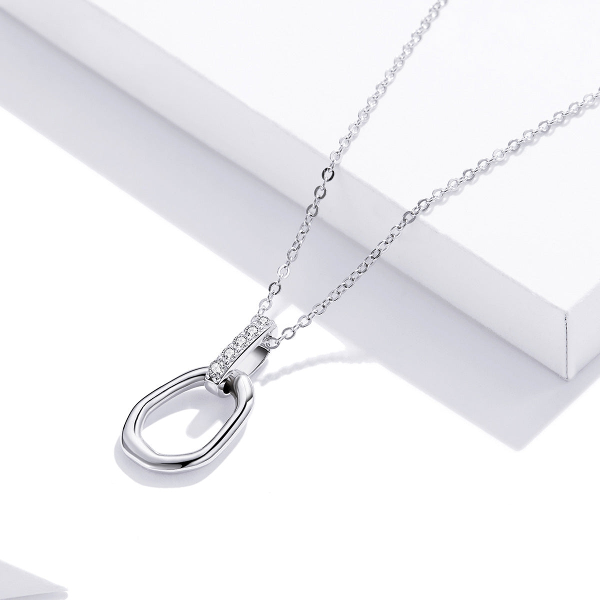 Sterling Silver Geometric Hypoallergenic Necklace