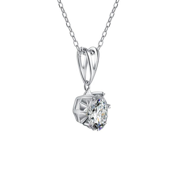 Sterling Silver Snowflake 1.0ct Moissanite Hypoallergenic Necklace