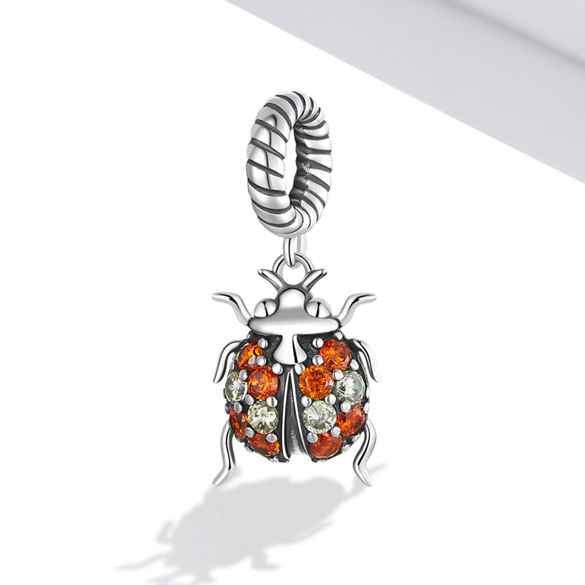 Sterling Silver Delicate Ladybug Hypoallergenic Dangle Charm
