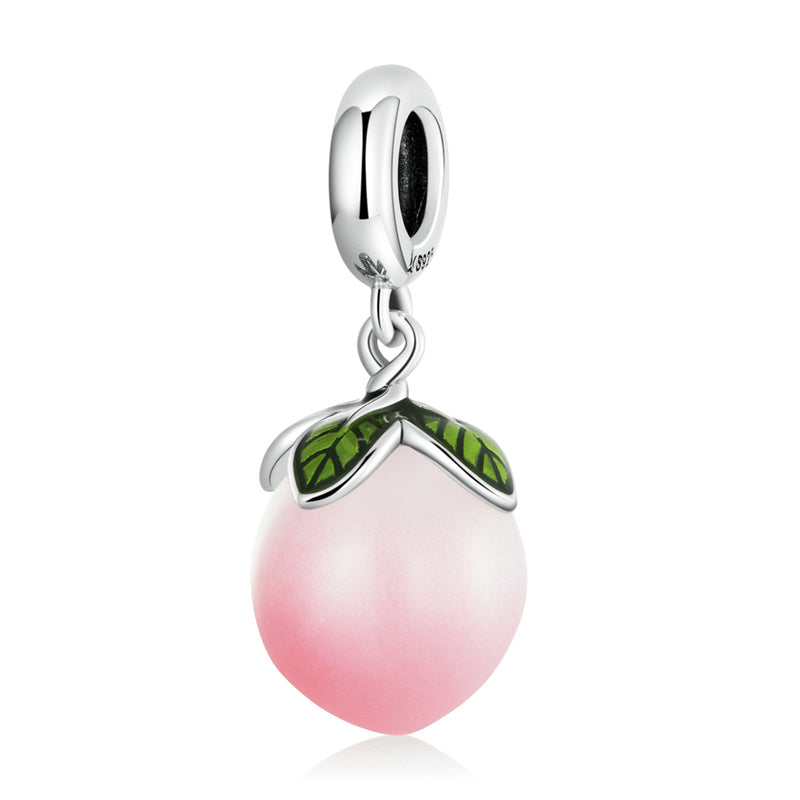 Sterling Silver Pink Peach Hypoallergenic Dangle Charm