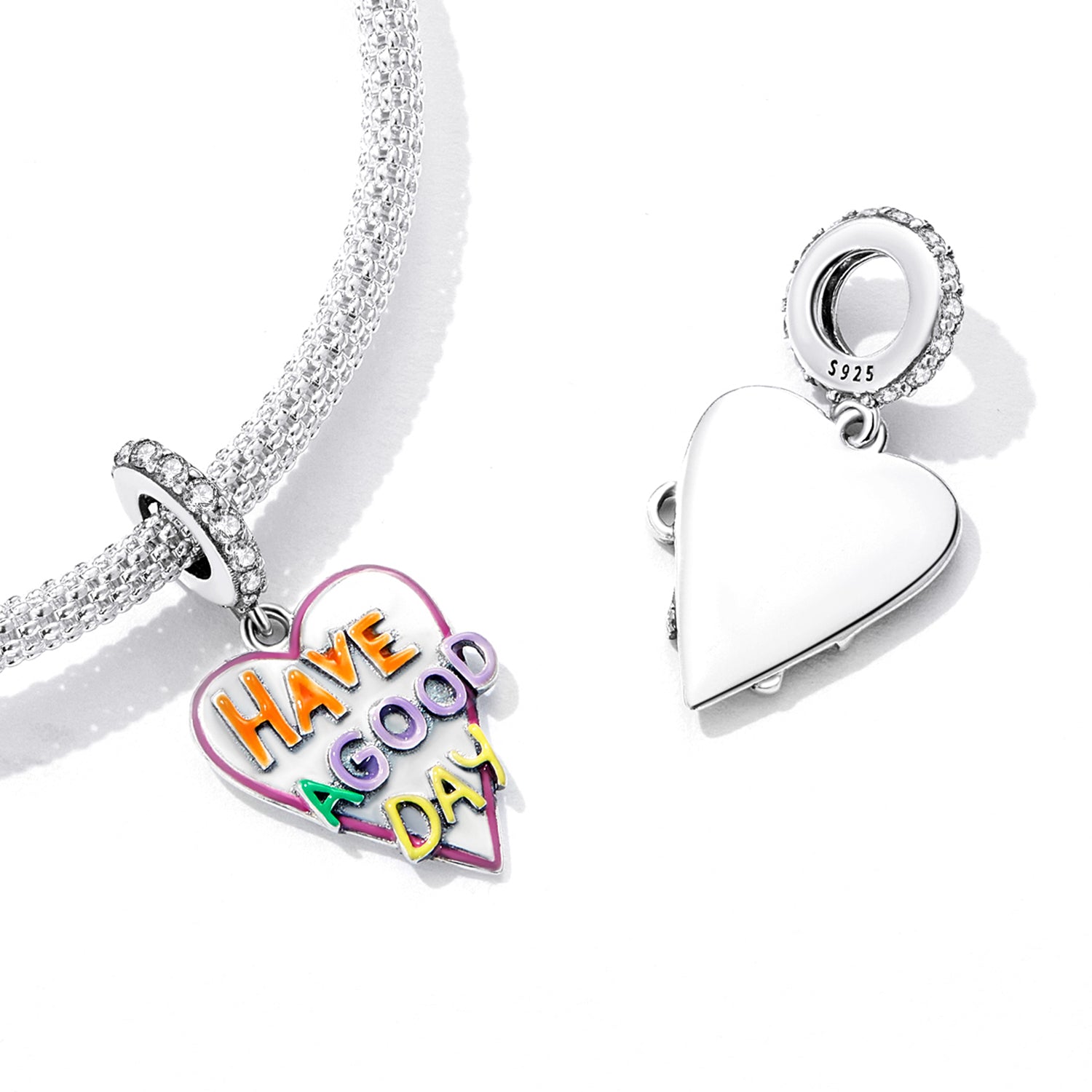 Sterling Silver Have A Good Day Hypoallergenic Dangle Charm