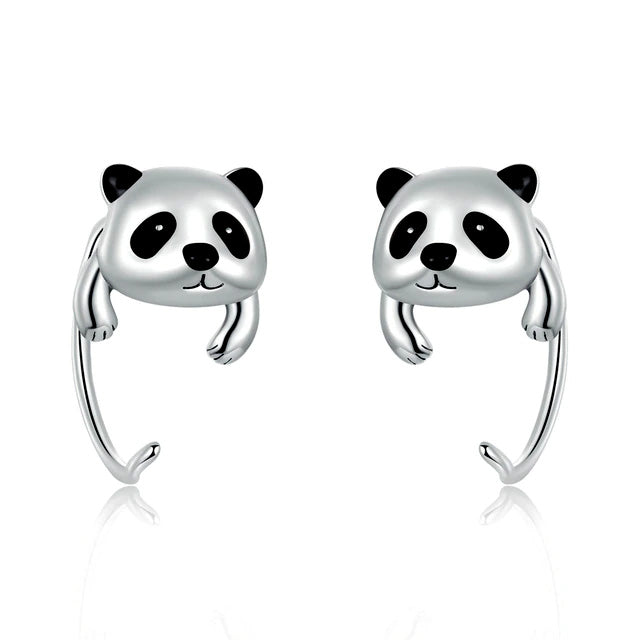 Sterling Silver Panda Hook Hypoallergenic Earrings