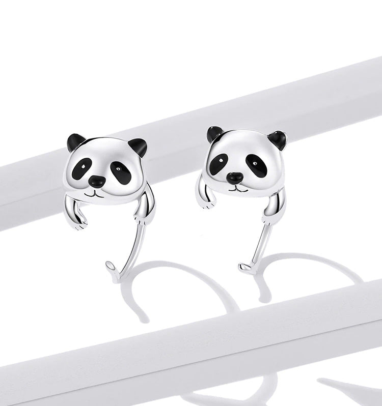 Sterling Silver Panda Hook Hypoallergenic Earrings