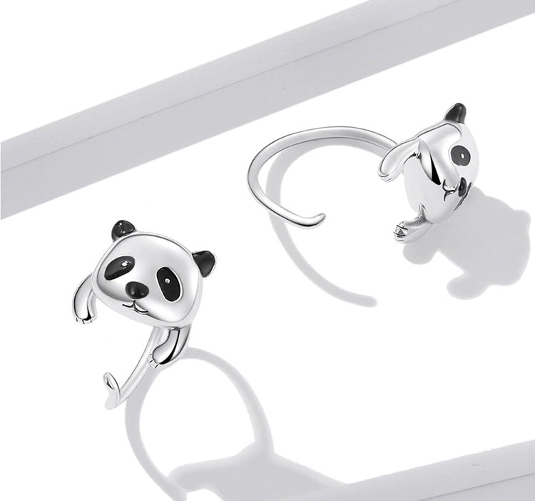 Sterling Silver Panda Hook Hypoallergenic Earrings