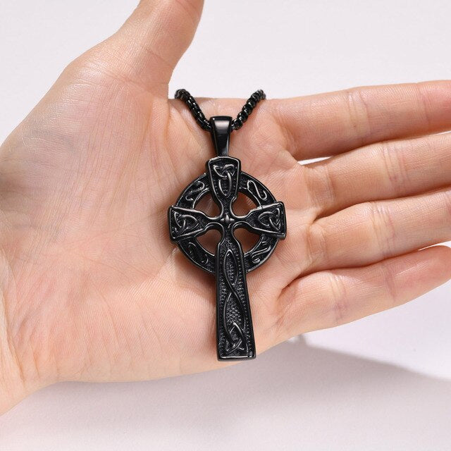 Stainless Steel Vintage Celtic Cross Necklace - Various