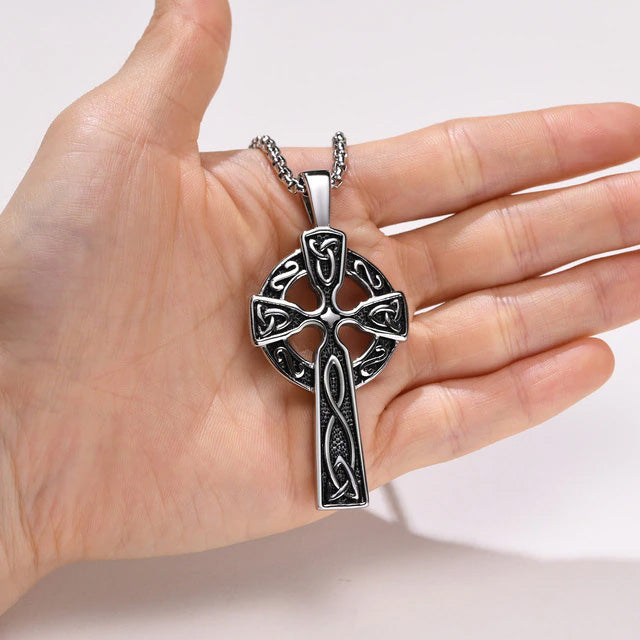 Stainless Steel Vintage Celtic Cross Necklace - Various