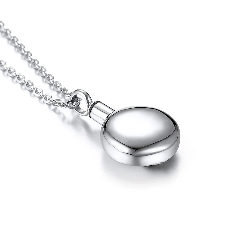 Stainless Steel Yin & Yang Urn Necklace (For Human Or Pet Ashes)