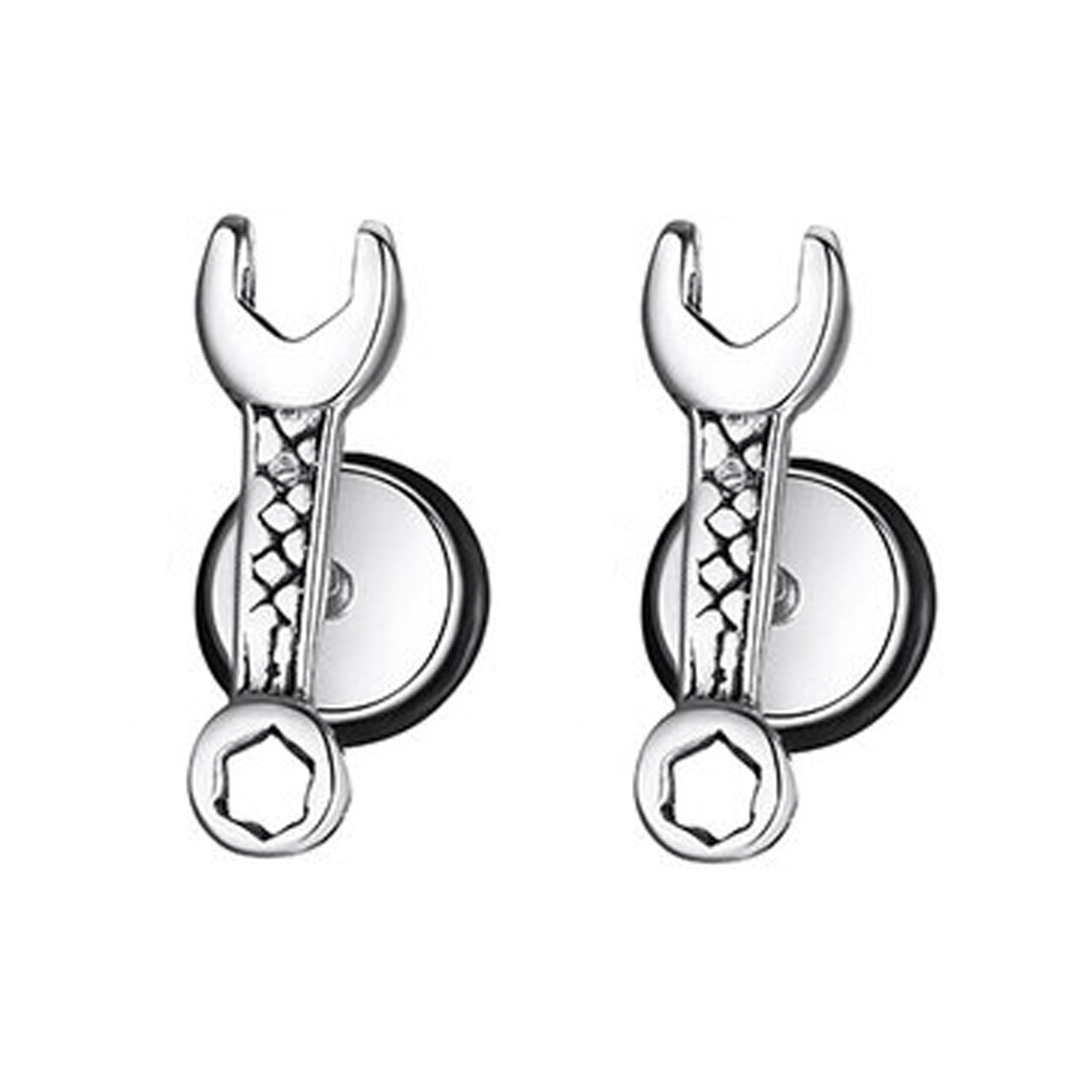 Stainless Steel Wrench Stud Earrings