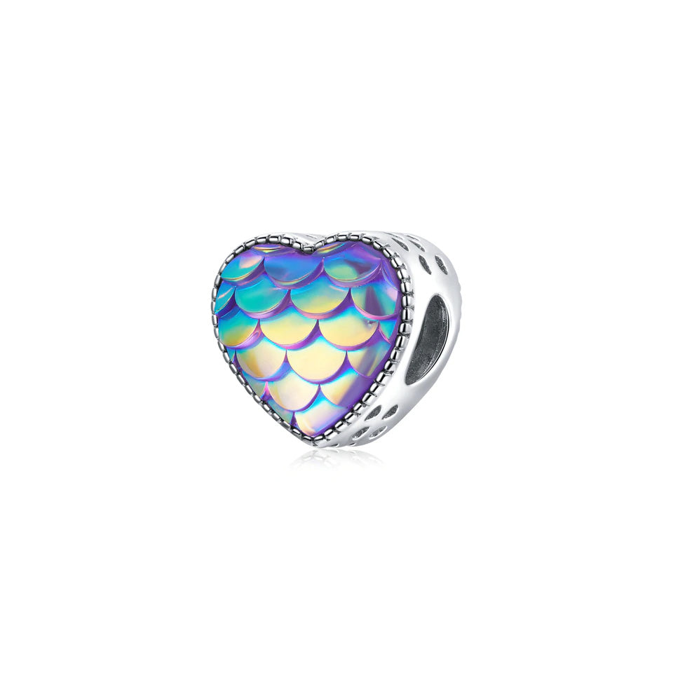 Sterling Silver Sea Heart Hypoallergenic Bead Charm